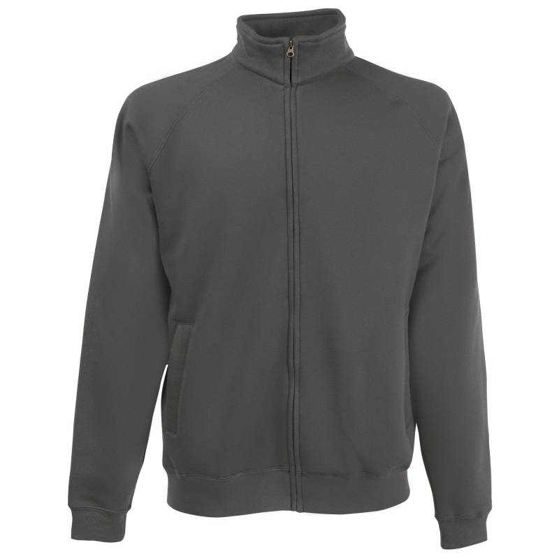 Sweatjacke Herren Taubengrau XL von Fruit of the Loom