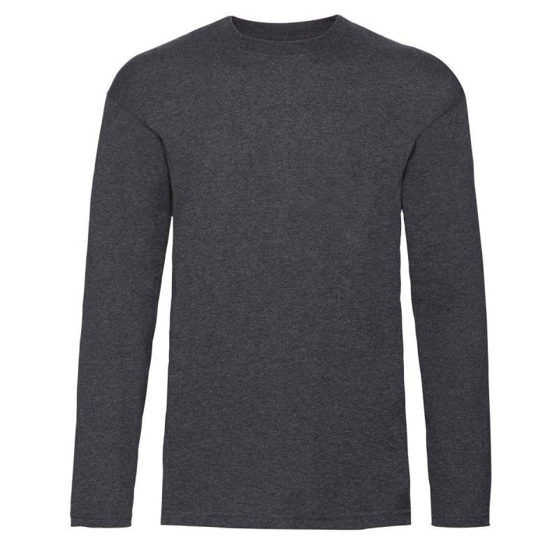 Valueweight Crew Neck Langarm-t-shirt Herren Taubengrau L von Fruit of the Loom