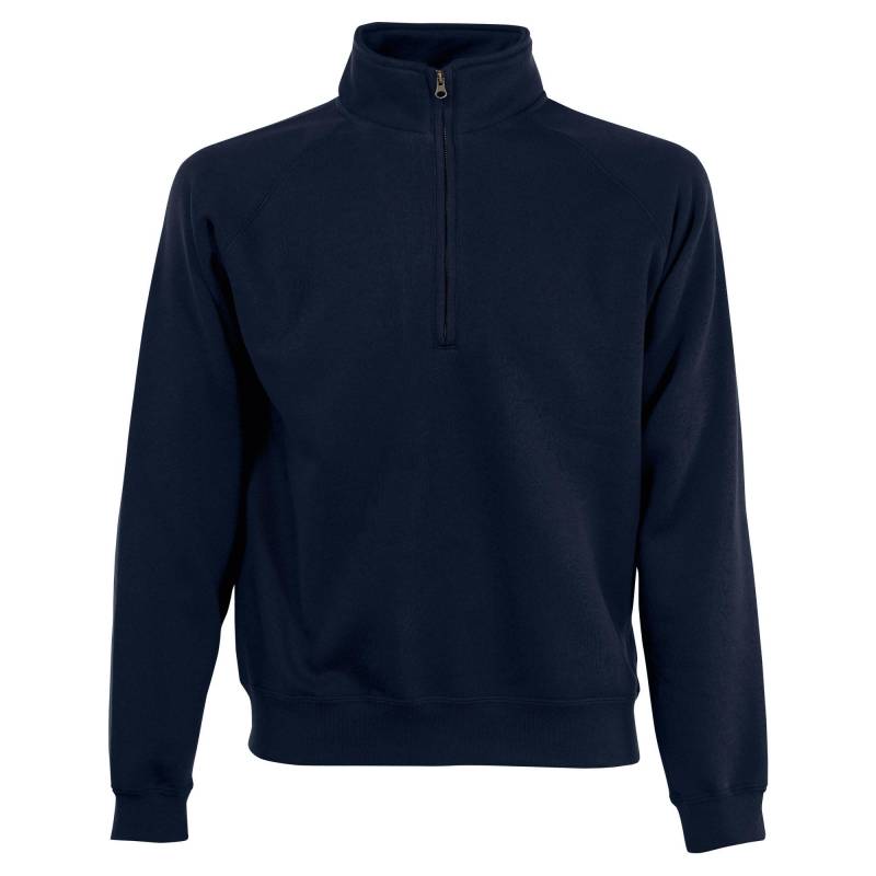 Zip Neck Sweatshirt Herren Marine XXL von Fruit of the Loom