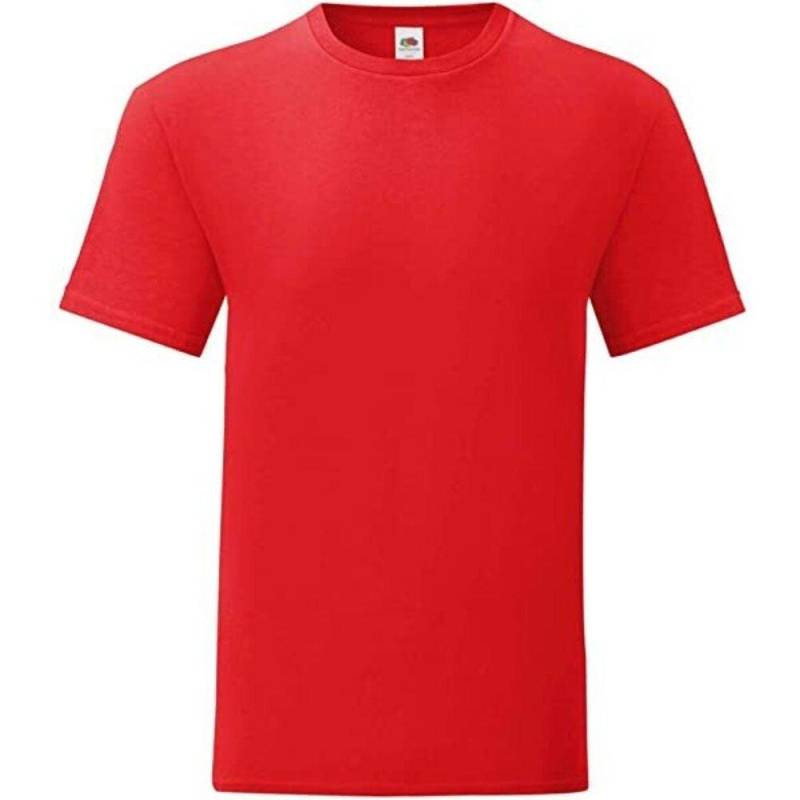 Iconic 150 Tshirt Herren Rot Bunt XL von Fruit of the Loom