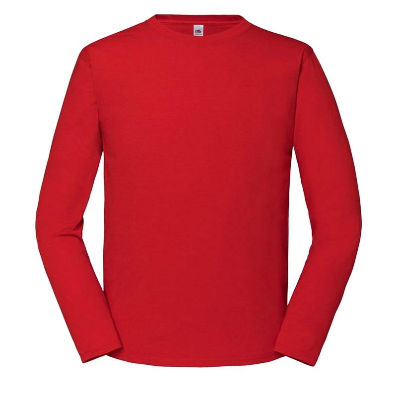 Iconic 195 Premium Tshirt Langärmlig Herren Rot Bunt XS von Fruit of the Loom