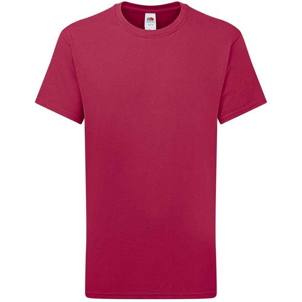 Iconic 195 Premium Tshirt Mädchen Rot Bunt 152-158 von Fruit of the Loom