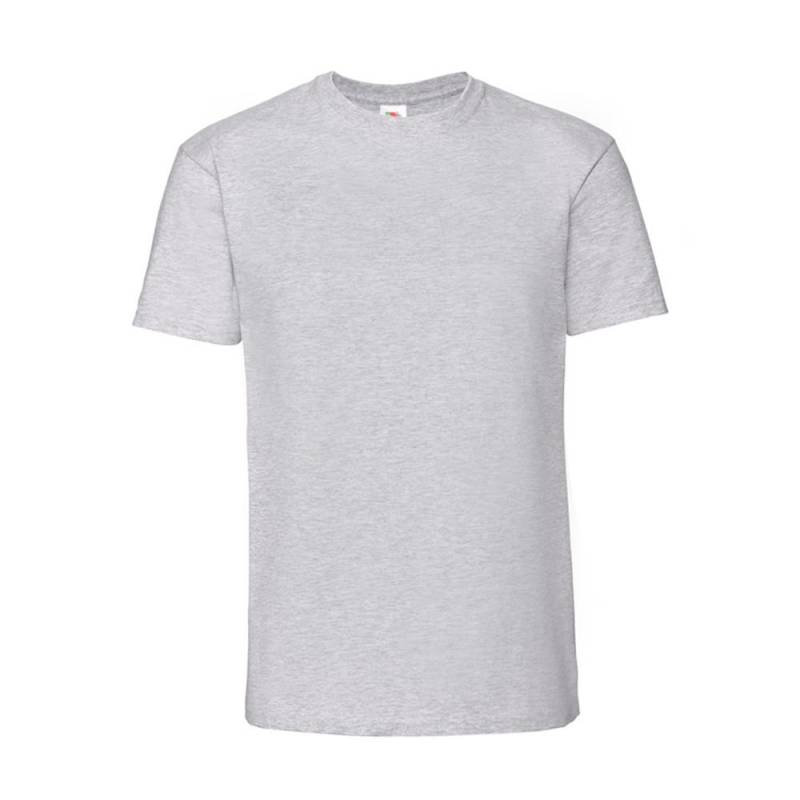 Iconic 195 Premium Tshirt Herren Grau S von Fruit of the Loom