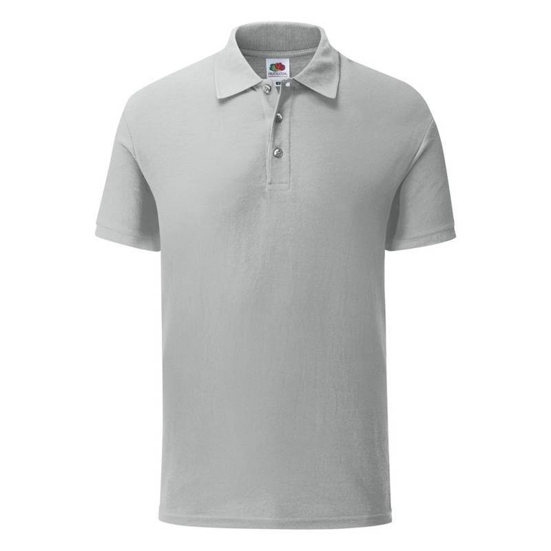 Iconic Pique Polo Shirt Herren Grau 3XL von Fruit of the Loom