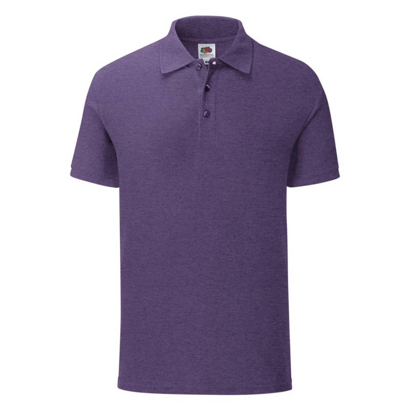 Iconic Pique Polo Shirt Herren Lila M von Fruit of the Loom