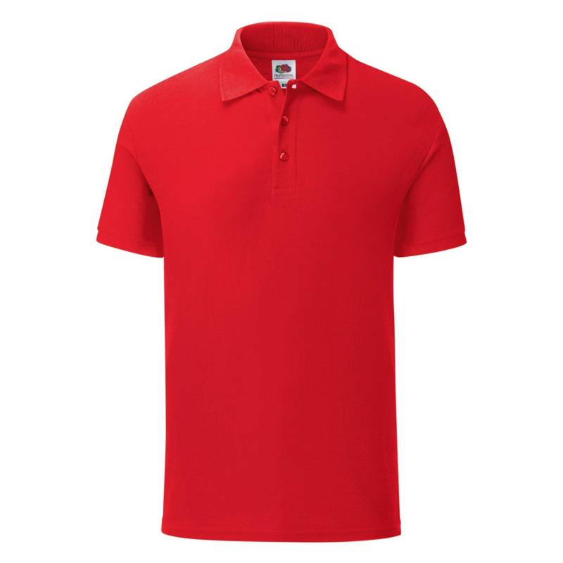 Iconic Pique Polo Shirt Herren Rot Bunt 3XL von Fruit of the Loom