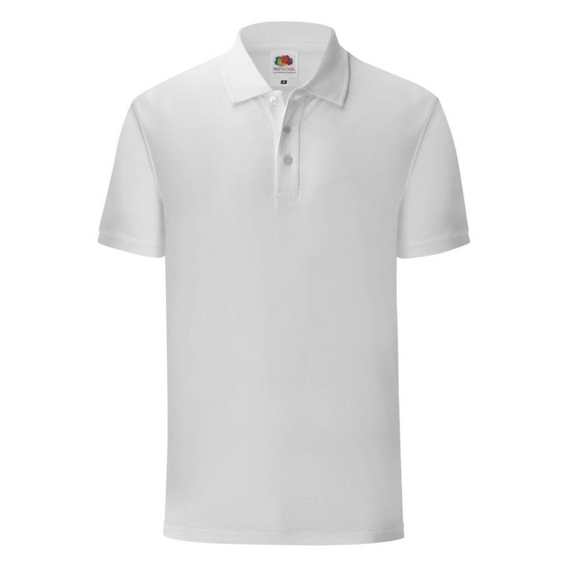 Iconic Pique Polo Shirt Herren Weiss 3XL von Fruit of the Loom