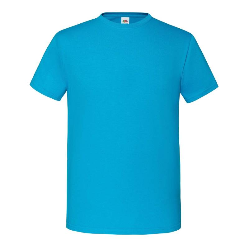 Iconic Premium Tshirt Herren Blau L von Fruit of the Loom