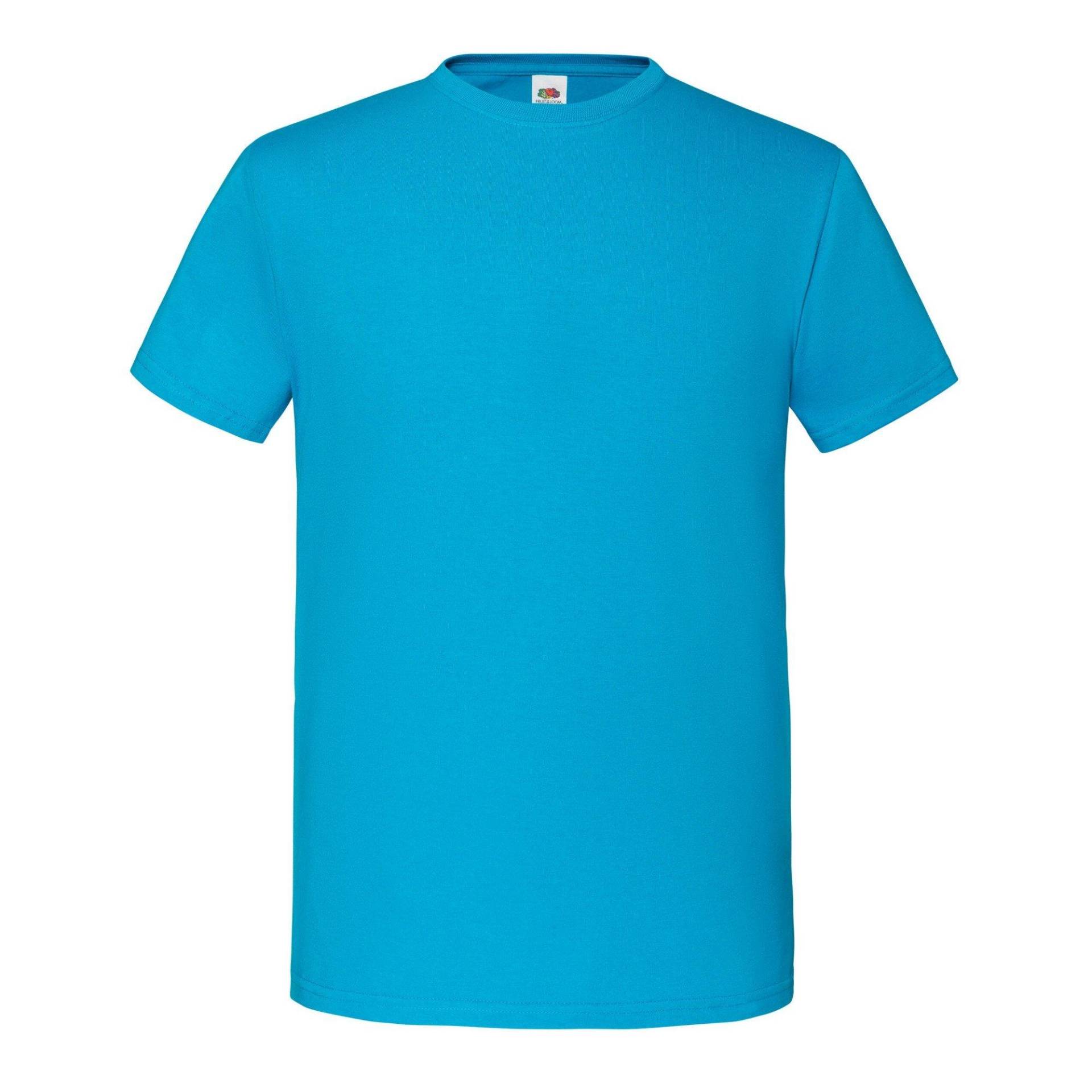 Iconic Premium Tshirt Herren Blau XXL von Fruit of the Loom