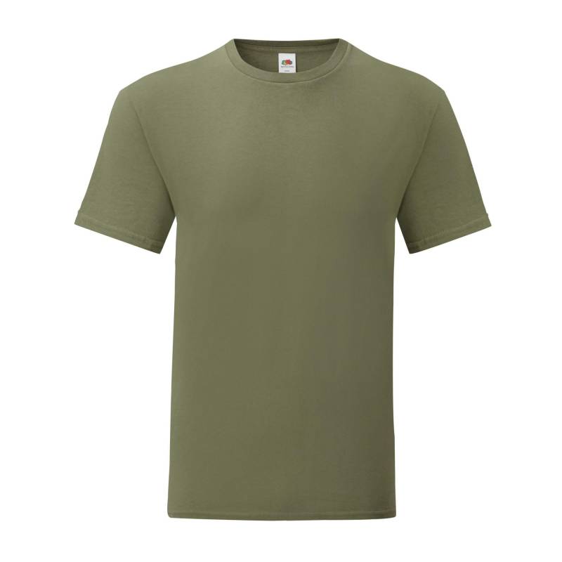 Iconic Premium Tshirt Herren Olivegrün XXL von Fruit of the Loom