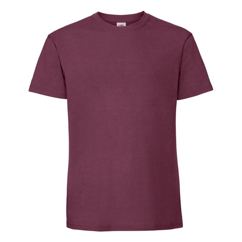 Iconic Premium Tshirt Herren Weinrot L von Fruit of the Loom