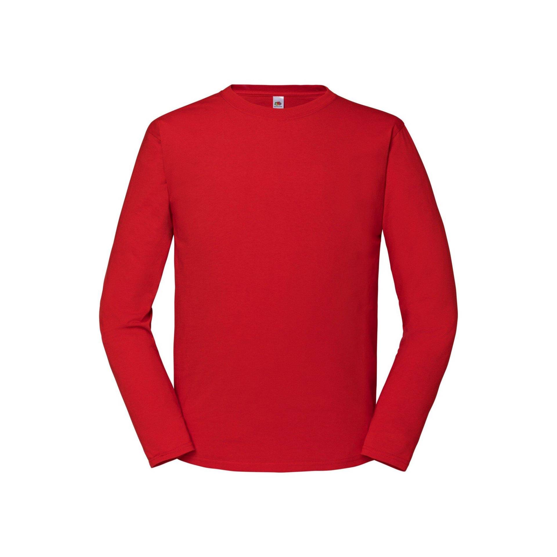 Iconic Premium Tshirt Langärmlig Herren Rot Bunt 3XL von Fruit of the Loom