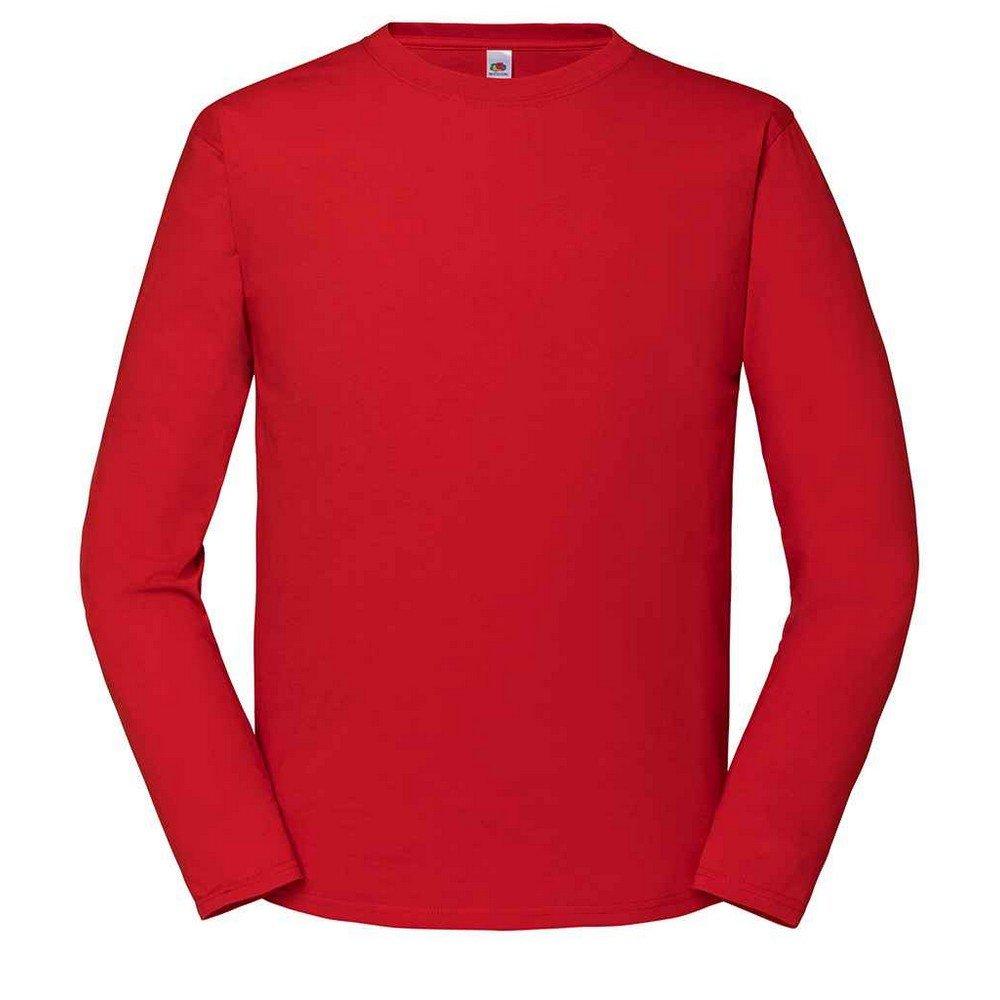 Iconic Tshirt Langärmlig Herren Rot Bunt 3XL von Fruit of the Loom