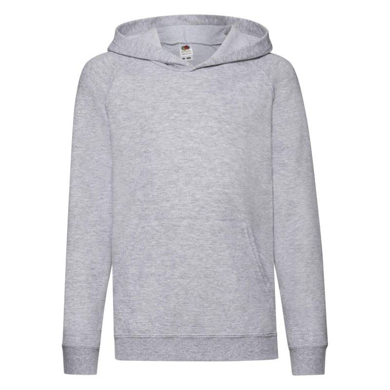 Kapuzen Pullover Jungen Grau 128 von Fruit of the Loom