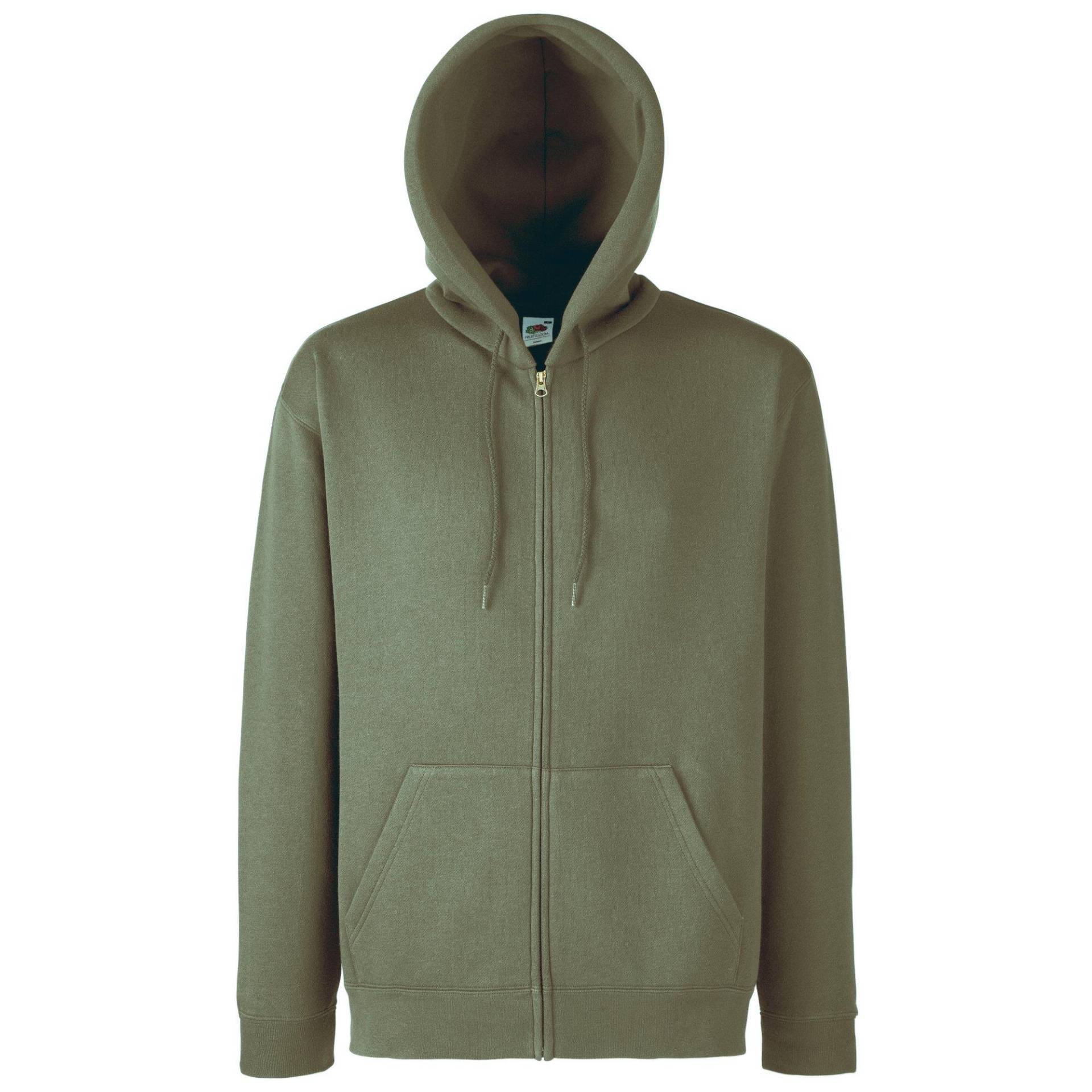 Kapuzenjacke Herren Olivegrün XL von Fruit of the Loom