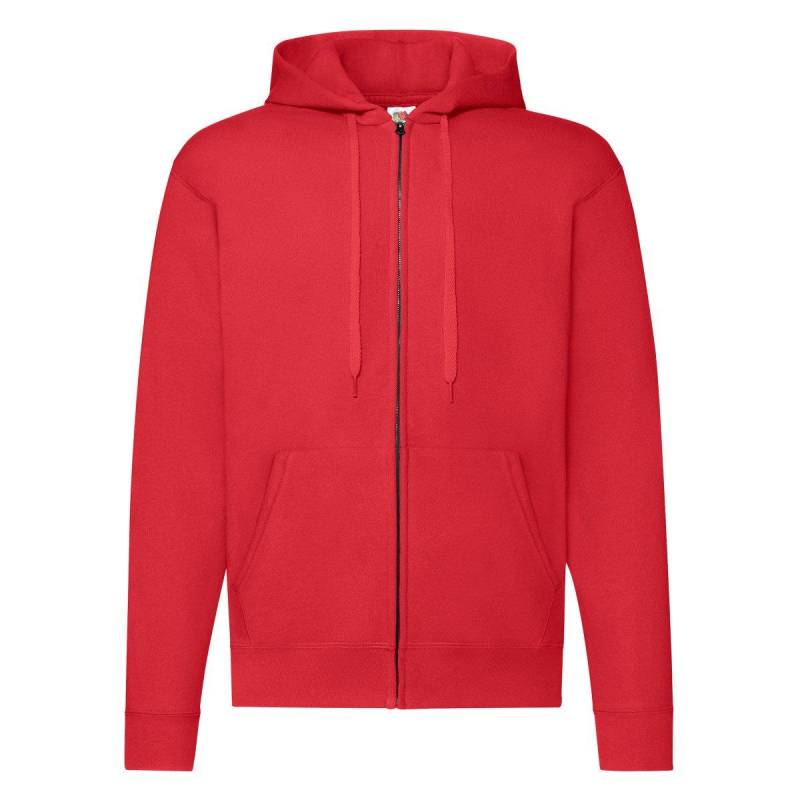 Kapuzenjacke Herren Rot Bunt XXL von Fruit of the Loom