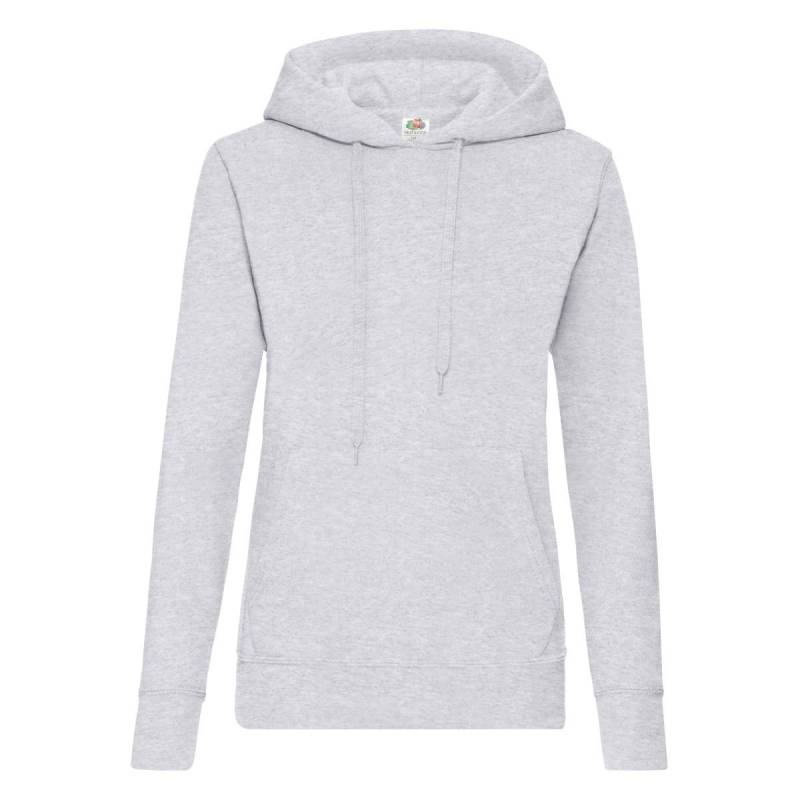 Kapuzenpullover Damen Grau 34 von Fruit of the Loom