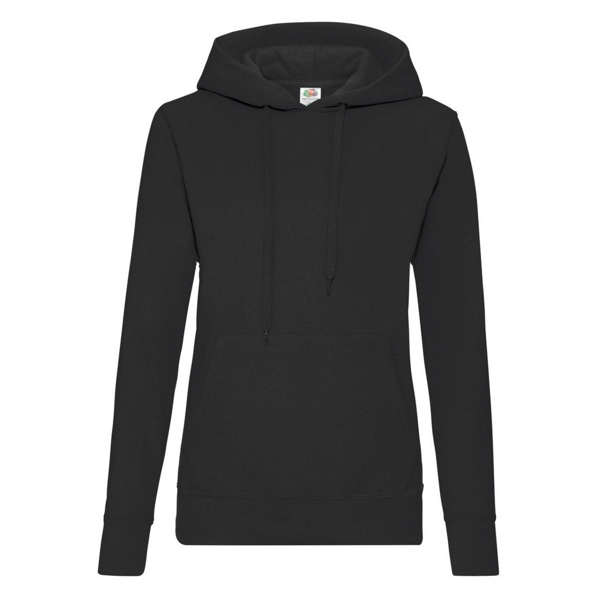 Lady Fit Pullover Damen Schwarz XL von Fruit of the Loom