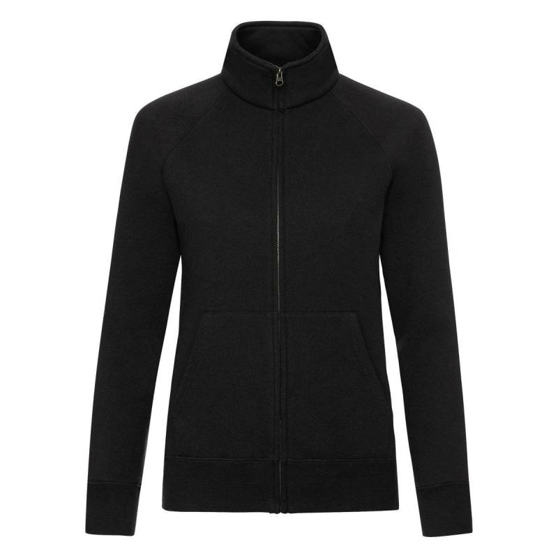 Fruit of the Loom - LadyFit FleeceSweatshirtJacke, für Damen, Schwarz, Größe XS von Fruit of the Loom