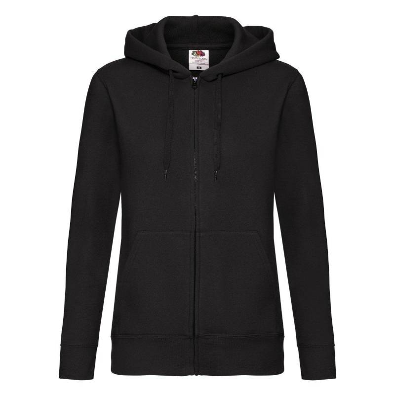 Ladyfit Kapuzenjacke Sweatshirtjacke Mit Kapuze Damen Schwarz XXL von Fruit of the Loom