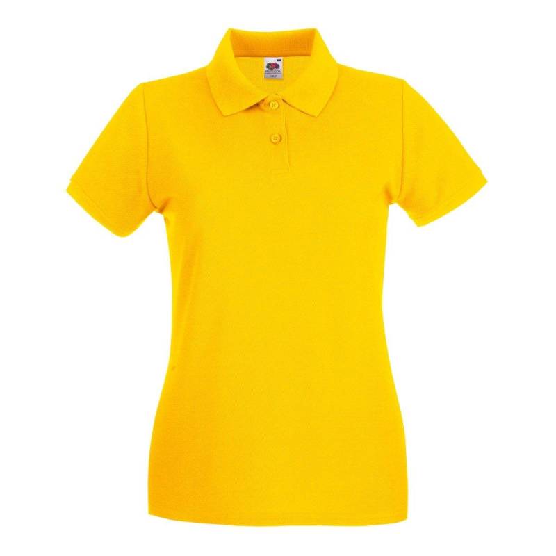 Ladyfit Premium-kurzarm Polo Shirt Damen Chrom S von Fruit of the Loom