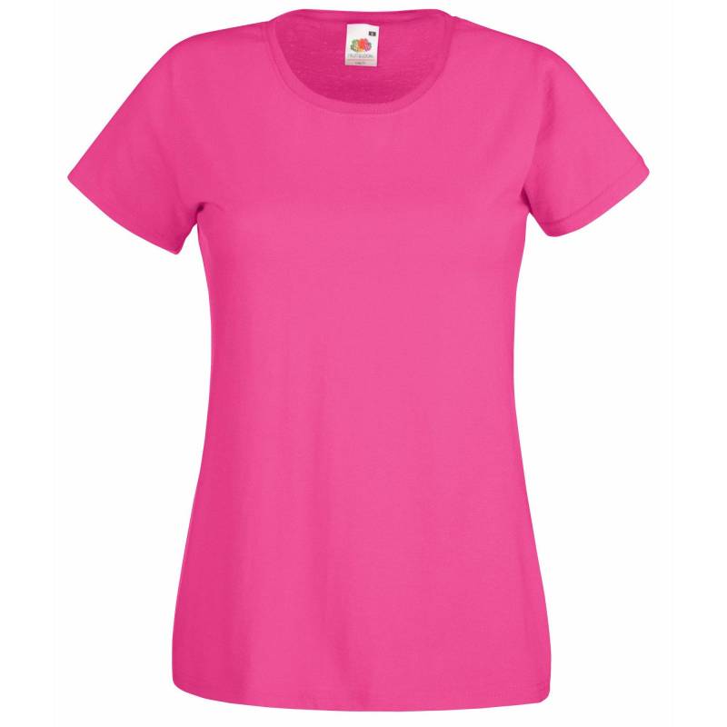 Ladyfit Tshirt (5 Stückpackung) Damen Fuchsia XL von Fruit of the Loom