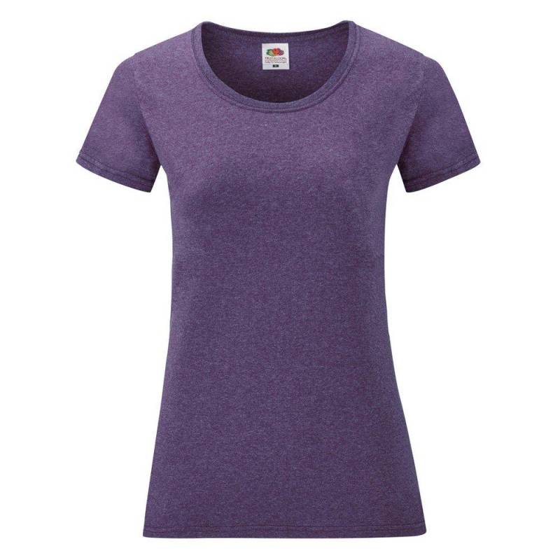 Ladyfit Tshirt (5 Stückpackung) Damen Lila L von Fruit of the Loom