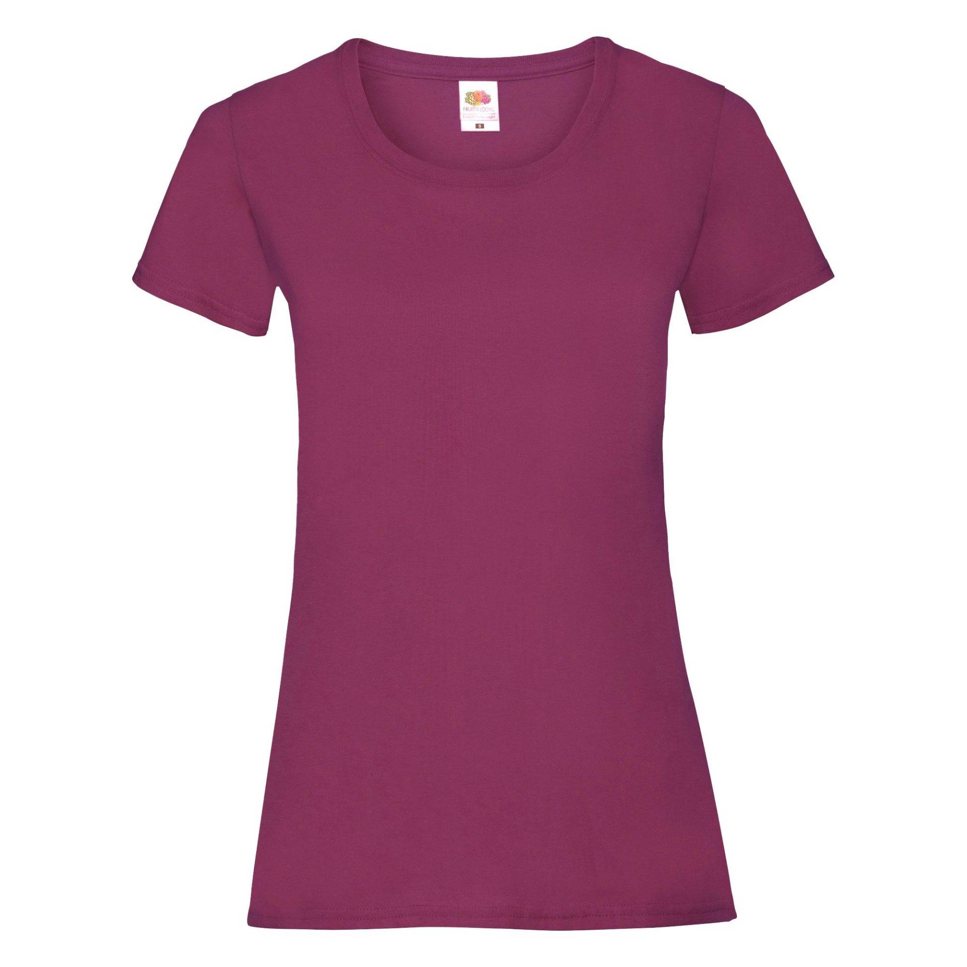 Fruit of the Loom - LadyFit TShirt (5 StückPackung), für Damen, Weinrot, Größe M von Fruit of the Loom