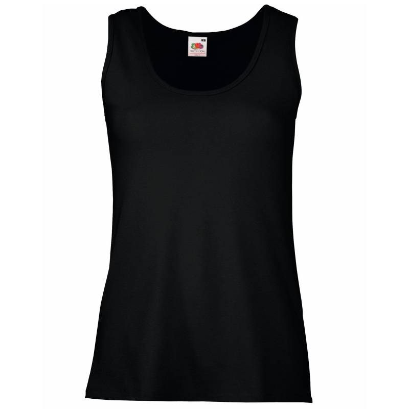 Ladyfit Valueweight Tanktop Damen Schwarz S von Fruit of the Loom