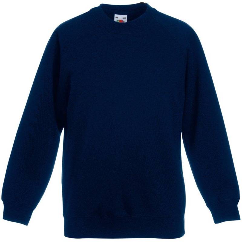 Raglanärmeln Pullover Jungen Marine 116 von Fruit of the Loom