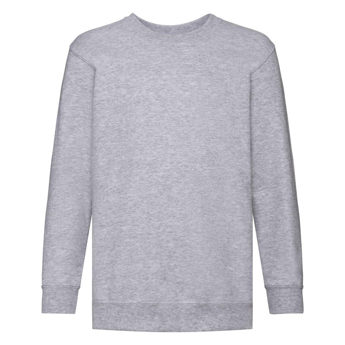 Set In Sleeve Sweatshirt Mädchen Grau 12-13A von Fruit of the Loom