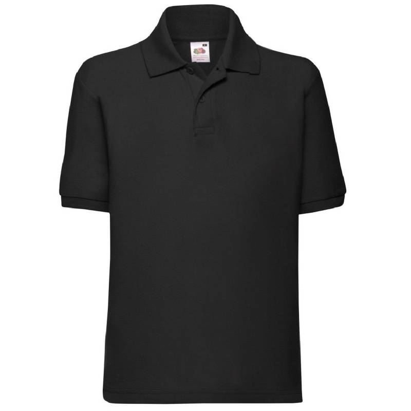 Fruit of the Loom - Polo Shirt, Kurzarm (2 StückPackung), 12-13A, Schwarz von Fruit of the Loom