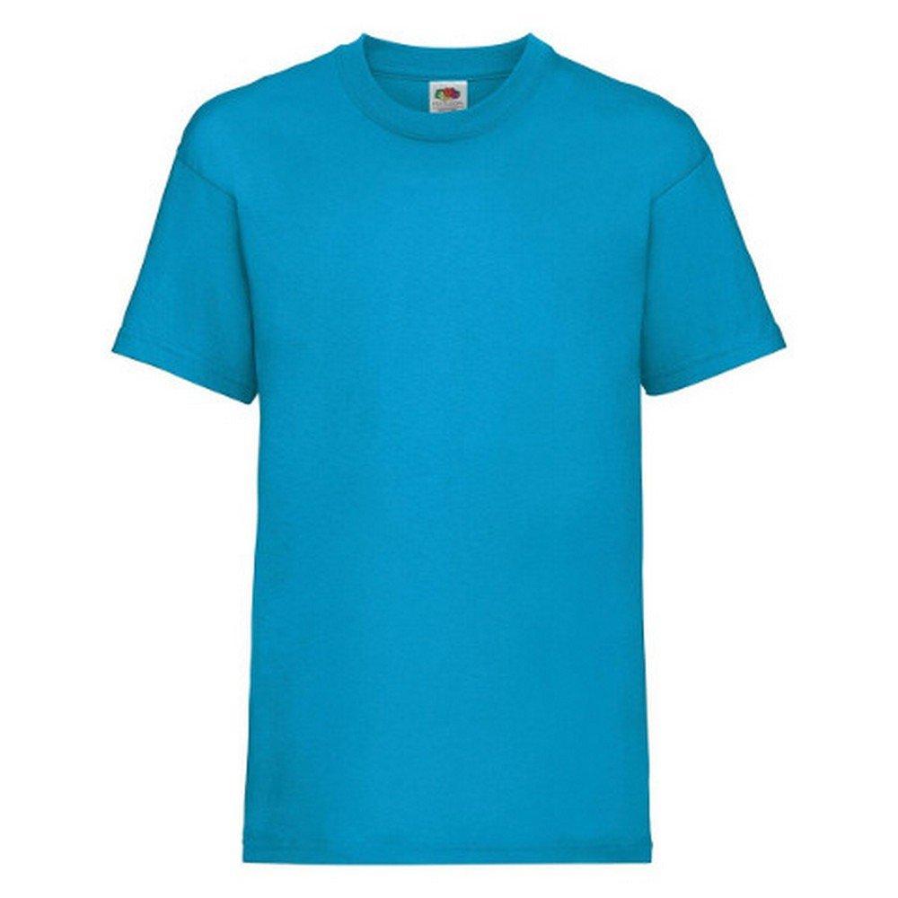 Tshirt Jungen Azurblau 128 von Fruit of the Loom