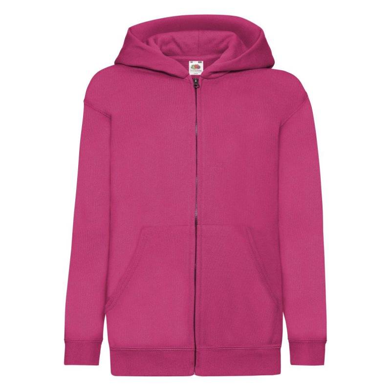 Fruit of the Loom - Kapuzen-Sweatshirt-Jacke, 128, Fuchsia von Fruit of the Loom