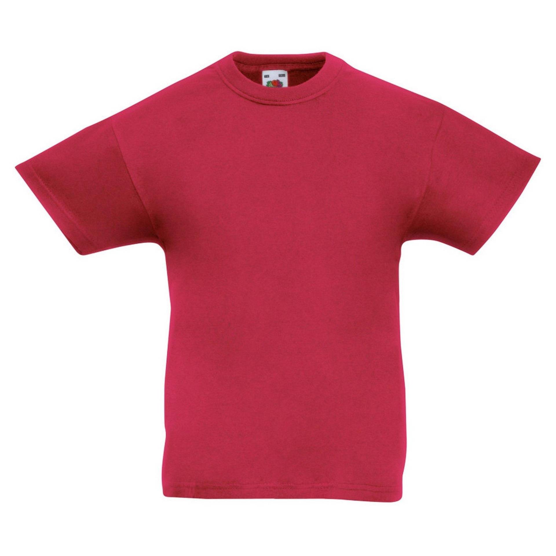 Original Kurzarm Tshirt Jungen Rot Bunt 14-16A von Fruit of the Loom