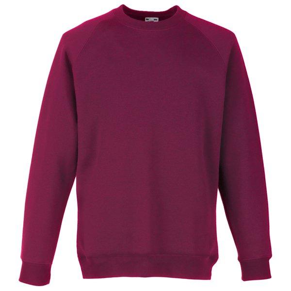 Fruit of the Loom - Raglanärmeln Sweatshirt, 14-16A, Weinrot von Fruit of the Loom