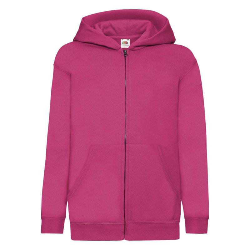 Kapuzen-sweatshirt-jacke Jungen Fuchsia 140 von Fruit of the Loom