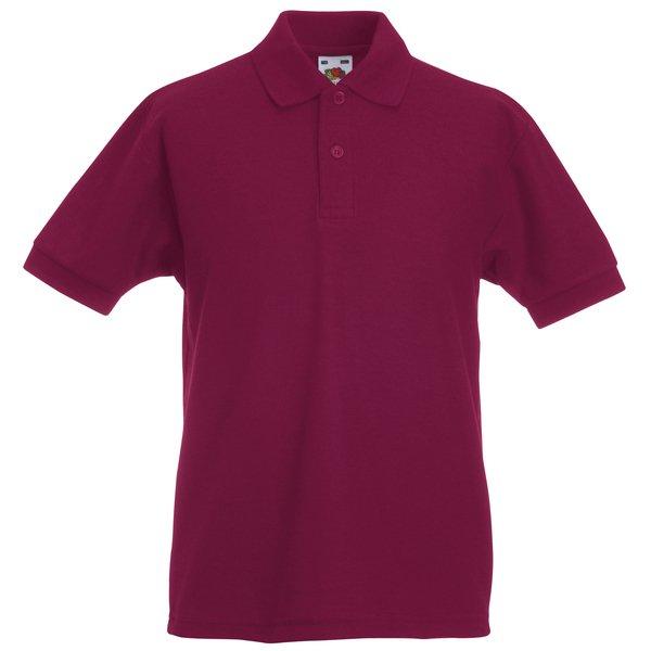 Polo Shirt Jungen Weinrot 152 von Fruit of the Loom