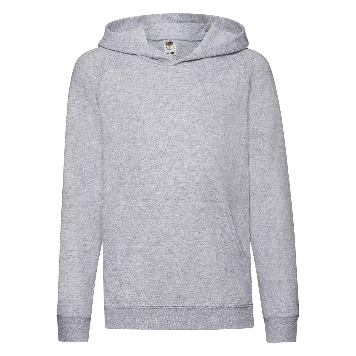 Kapuzen Pullover Jungen Grau 164 von Fruit of the Loom