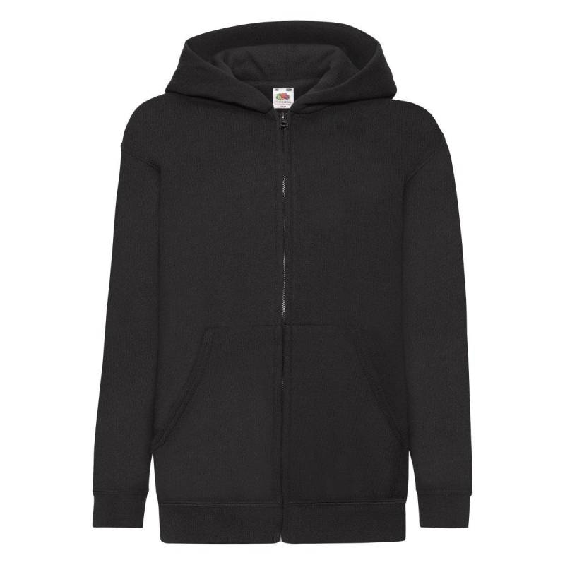 Fruit of the Loom - Kapuzen-Sweatshirt-Jacke, 164, Schwarz von Fruit of the Loom