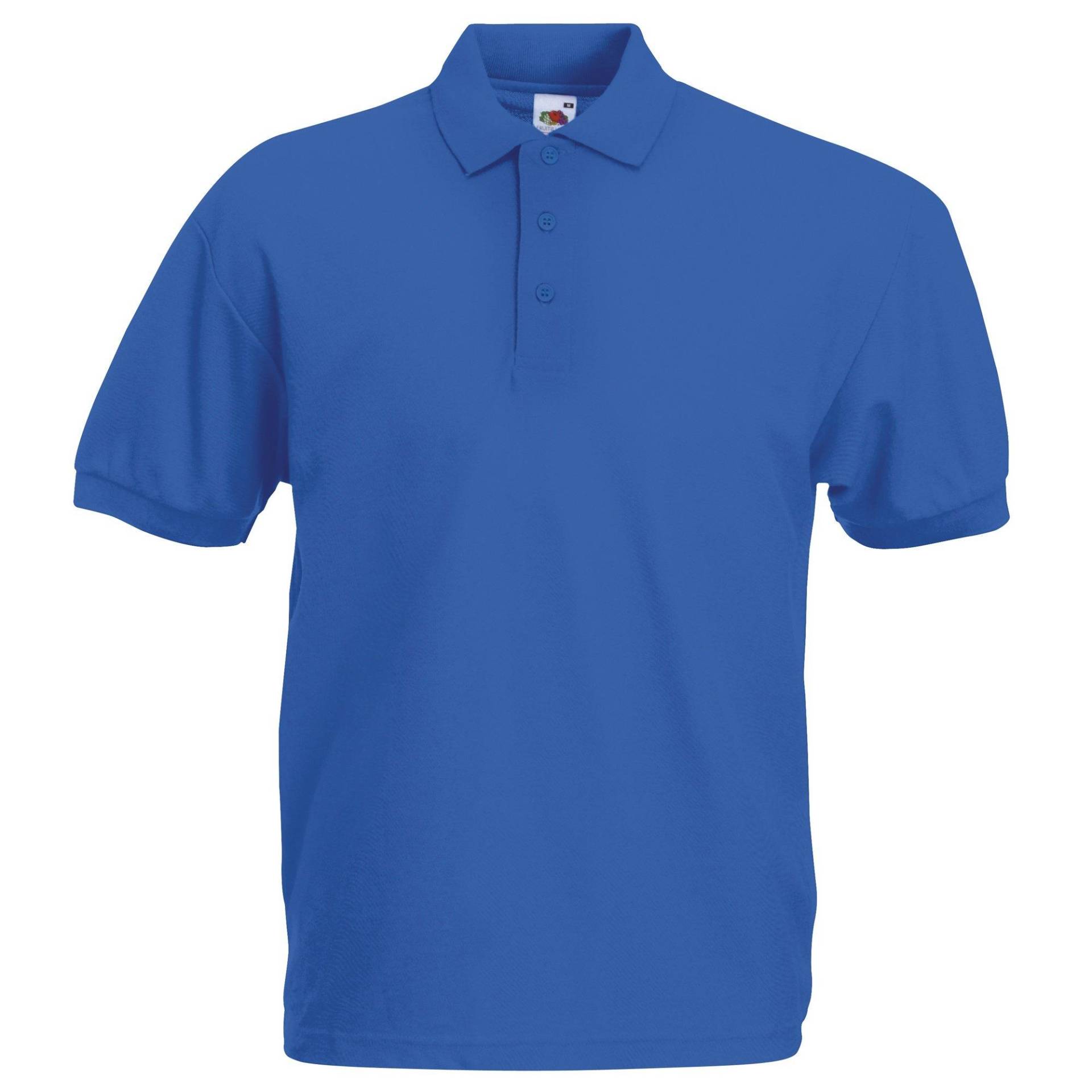 Piqué Poloshirt, Kurzarm Herren Königsblau 3XL von Fruit of the Loom