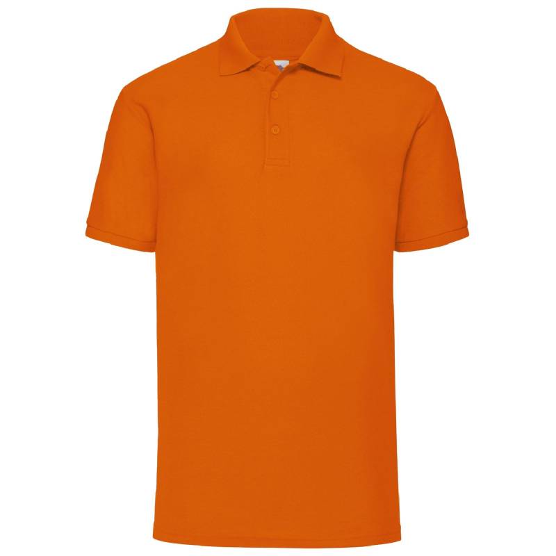 Piqué Polo Shirt Herren Orange 3XL von Fruit of the Loom