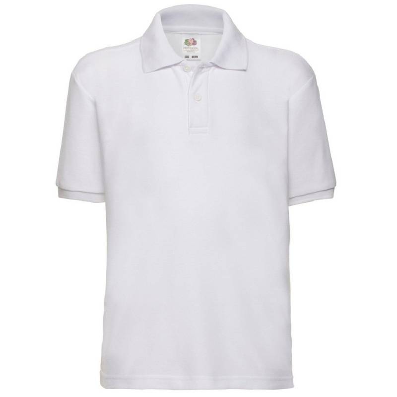 Polo Shirt, Kurzarm (2 Stückpackung) Jungen Weiss 5-6A von Fruit of the Loom