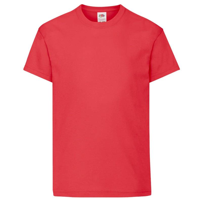 Original Kurzarm Tshirt Jungen Rot Bunt 7-8A von Fruit of the Loom