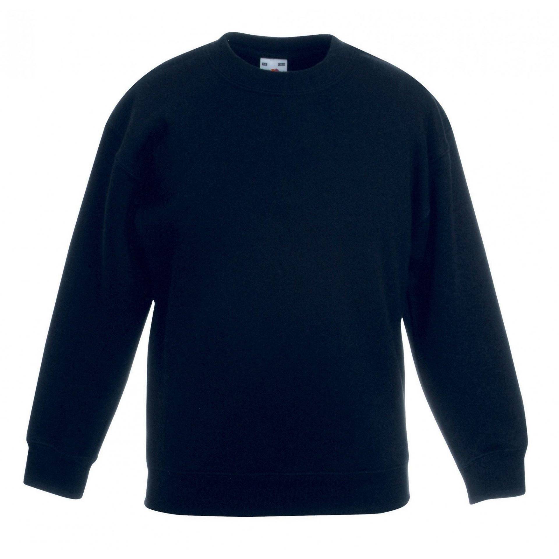 Premium 7030 Sweatshirt Mädchen Schwarz 7-8A von Fruit of the Loom