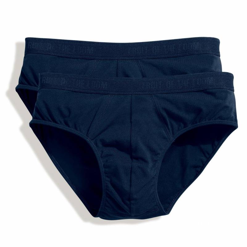 Slip Unterhose, 2 Stück Herren Marine L von Fruit of the Loom