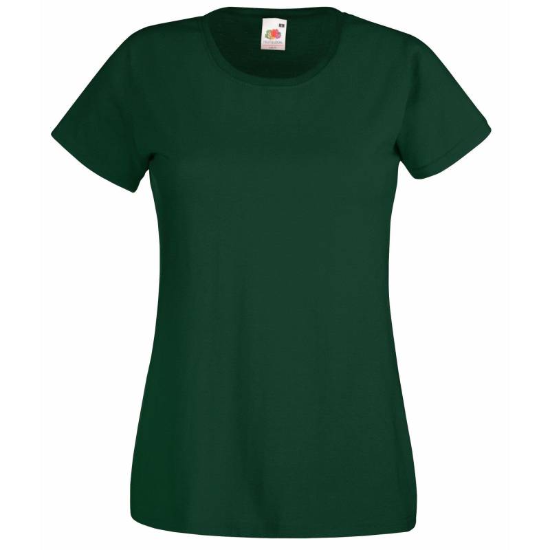 Ladyfit Tshirt Damen Grün L von Fruit of the Loom