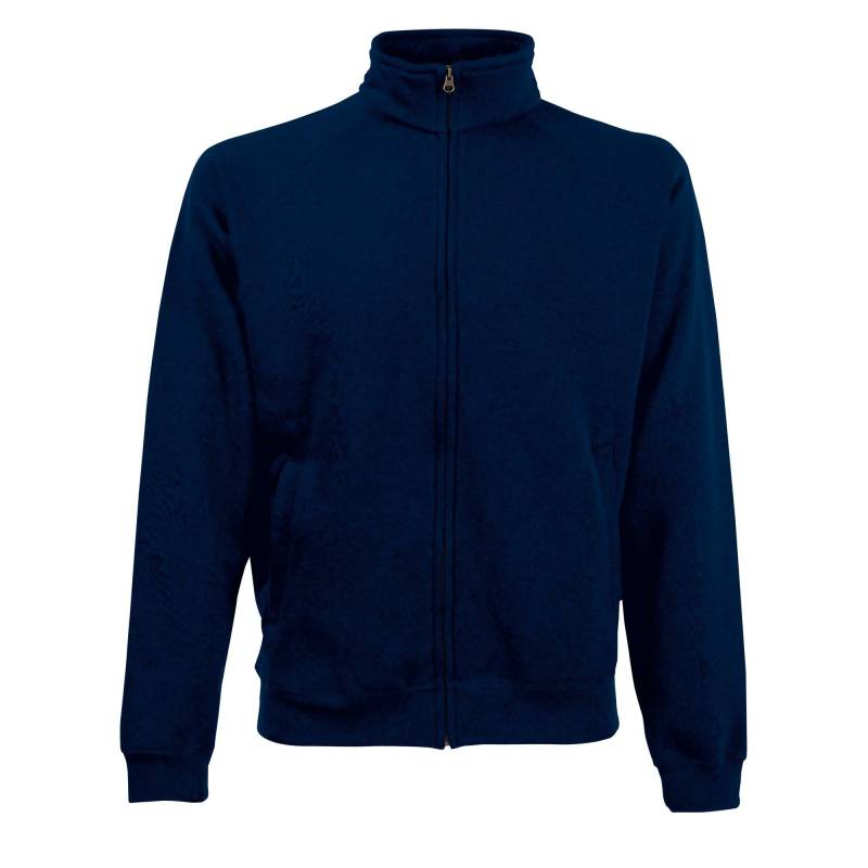 Premium 7030 Zip Neck Sweatshirt Herren Marine L von Fruit of the Loom