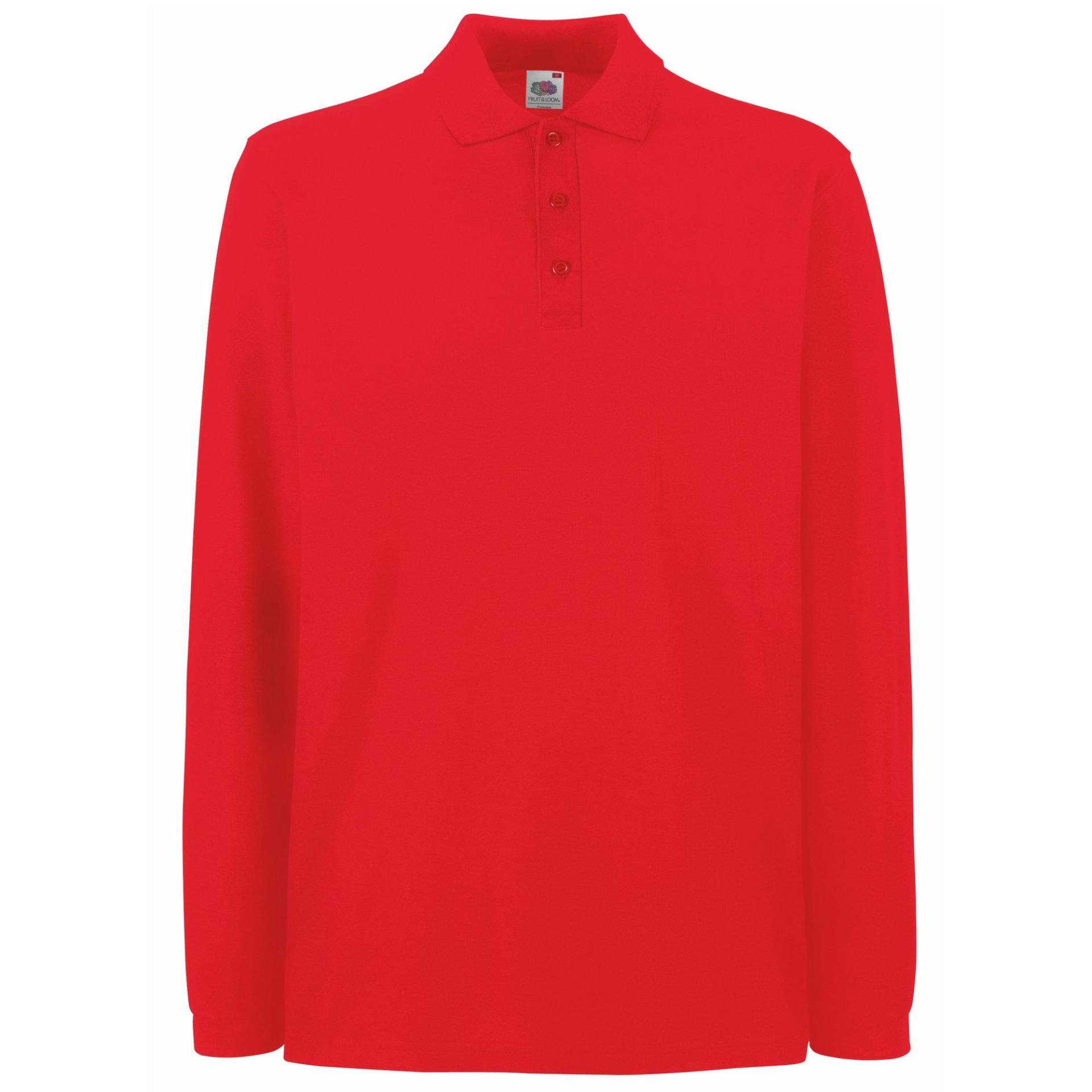 Premium-polo-shirt Herren Rot Bunt L von Fruit of the Loom