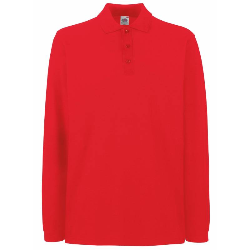 Premium-polo-shirt Herren Rot Bunt L von Fruit of the Loom